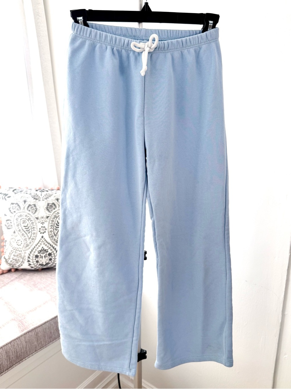 art class - Kids Light Blue Wide Leg Drawstring Sweatpants - Size M8